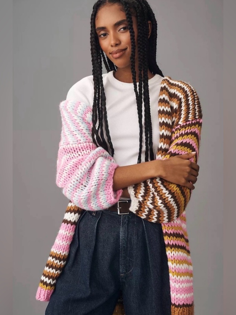 Anthropologie Chunky Multi-Color Knit
